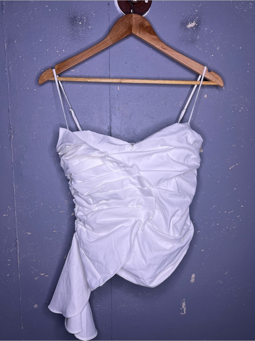 Mistress Rocks White Ruffle Top - Medium - Picture 4 of 7